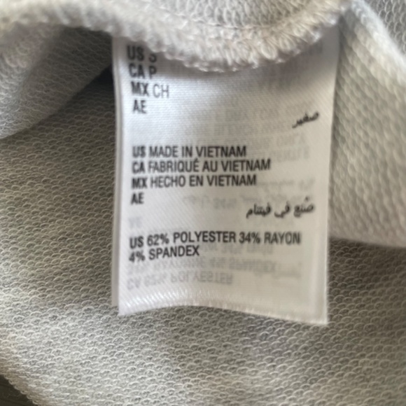 IDEOLOGY Size Small Off Duty Short Sleeve Sweatshirt Dress Grey Whisper NEW - Picture 7 of 8